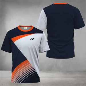 Butik mody Sport Sport Lose rozmiar T-shirt Badminton Sports Running 3-Color Pattern 3D Printed Sport Short Sleeves 240420