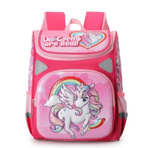 Сумки 3D Cartoon Unicorn рюкзаки для девочек школьные сумки первого класса сумка начальной школы для детей Satchels Shark Boys School Backpack