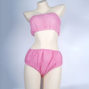 Mutandine femminili 50 set reggiseno usa e getta da donna e slip per viaggi esterni in tessuto non tessuto sterili sterili non bikini