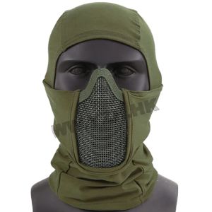 Helme Taktische Vollgesichtsmaske Balaclava Cap Motorcycle Army Airsoft Paintball Kopfbedeckung Metall Mesh Hunting Protective Maske Caps