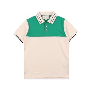 Mens GU 21SS Bloco colorido Logo bordado camisa pólo de manga curta 55 88 560560517 Designers de vela de verão Tops Mans