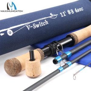 Accessories Maximumcatch Switch Fly Rod 10'6''/10'9''/11'/11'6'' 49 Wt with Switchable Fighting Butts with Cordura Tube Fly Fishing Rod