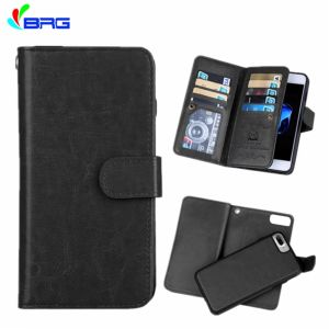 Portafogli per iPhone 14 13 12 8 Plus Multifunctional Flip Wallet Case in pelle per 11 Pro XS MAX XR Magnetica staccabile 2 in 1 Slot da 9 carte