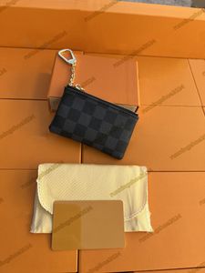 Ключевой мешочек Pochette Cles дизайнеры Bag Fashion Women Men Men Ceal Cring Dervider держатель монеты кошелек роскошная золотая молния кошелька кожа