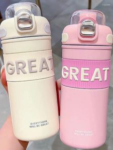 Water Bottles Cup For Boys Double Drink Couples Sports Insulation Girls Minimalist Women Portable Men's High Beauty Adult