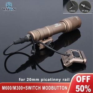 SCOPES WADSN TATTICA M600C Flashlight Remote Switch Modbutton Fit 20mm Picatinny SF M300A Hunting Airsoft Arma Scout Light