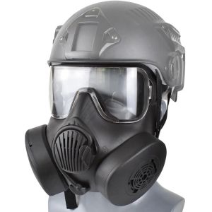 헬멧 보호 전술 호흡기 마스크 에어 소프트 슈팅 사냥 라이딩 CS 게임 코스프레 보호를위한 풀 페이스 가스 마스크