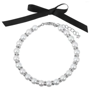 Dog Collars 1 Set Fashionable Pearls Necklace Pet Jewelry Collar Cat Wedding