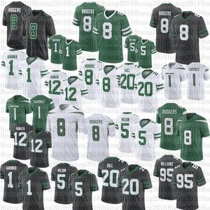 8 Aaron Rodgers 33 Dalvin Cook Ahmad Sauce Gardner Garrett Wilson Football Jersey Zach Wilson Quinnen Williams Breece Hall jerseys stitched