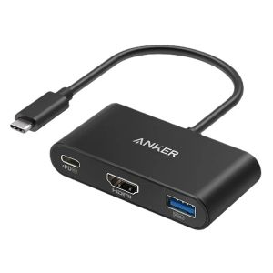 Hubs Anker USB C Hub Powerexpand 3in1 Typ C Hub mit 100W Stromversorgung 4K 30Hz HDMI -Port 5Gbit / s USB Hub Typ C Modell A8339