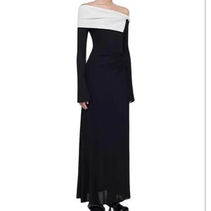 Vintage Long Black Bateau Neck Chiffon aftonklänningar med ärmar Mantel veck ankel längd formell prom party klänning de de soiree för kvinnor