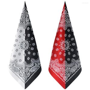 Bandanas 12pc Amerikan Çift Renkli Polyester Kaju Fıstığı Çiçek Hiphop Kare Eşarp Çok Fonksiyonlu Sihir Açık Hava Spor Başörtüsü