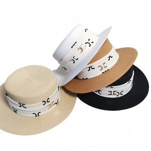 Fashion Designer Striped Folding Straw Hat Bucket Hat Women's Summer Travel Wide Brim Bamboo Hat Women's Beach Sun Cap Handmade Fisherman's Hat