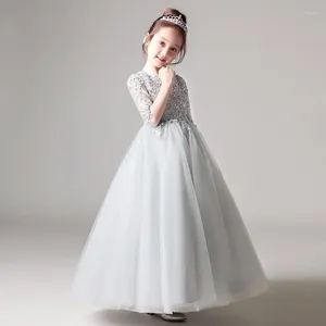 Girl Dresses Girl's Princess Fluffy Flower Piano Performance Little Host's Birthday Show Evening Dress