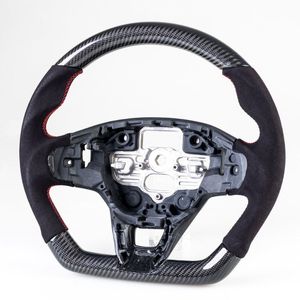 Carbon Fiber Flat Bottom Suede Steering Wheel For Ford Focus Kuga 2020-2023