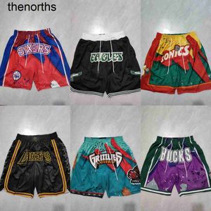 Lakers 76ers Supersonic Grizzlies Bucks Basketball Pants Just Pocket Big Pants Blue Ball Pants