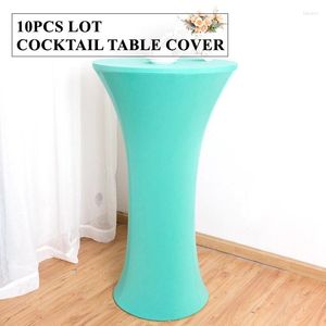 Столовая ткань 10 шт. Лоты круглой базовой коктейль -коктейль кавер Lycra Strate Bar Tablecloth Event Event Украшение