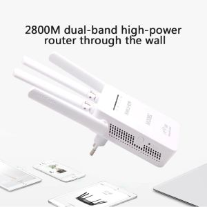 Router Mini Wifi Repeater Signal Diffusore Router WPS Protezione WiFi Range Extender Plug Eu/US con 4 antenne esterne