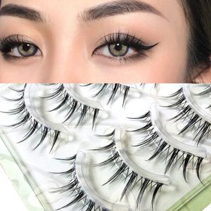 5 par Fairy False Eyelashes Natural Looking Soft Invisible Thin Band Fake Eye Lashes Återanvändbara Makeup Tools 240420