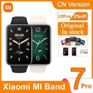 Pulseiras xiaomi mi banda 7 bracelete inteligente AMOLED AMOLED 1,64 polegada Tela impermeável Oxigênio Rastreador de fitness Bluetooth carregamento magnético