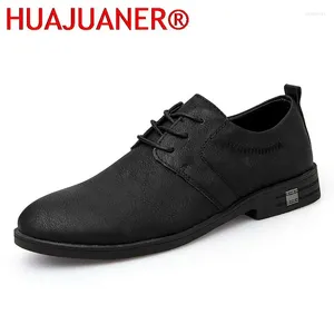 Freizeitschuhe 2024 Herren Leder Business Oxford Classic Minimalist for Men Fashion Formal Office Frühling Herbst