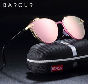 BARCUR Luxury Polarized Sunglasses Women Round Sun glassess Ladies lunette de soleil femme8894398