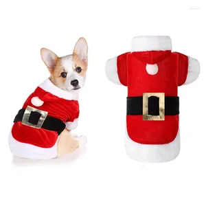Abbigliamento per cani 2024 Anno costume Babbo Natale cosplay abito da pet natalizio vestito con cappuccio inverno per cagnolini per cucciolo di cucciolo di cucciolo