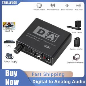 Converter HiFi DAC Digital till analog ljudomvandlare RCA 3,5 mm AUX RCA Hörlurförstärkare Toslink Optisk avkodare Converter Portable DAC