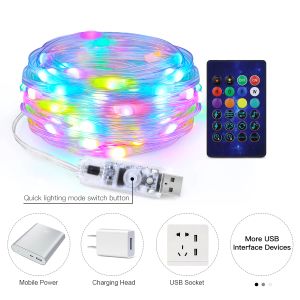 20m 10m 5m Luci di Natale a LED FAIRA LIGHT LIGHT SMART Bluetooth Luci di tenda indirizzabile Garland Festa Festa per feste decorazioni D2.0