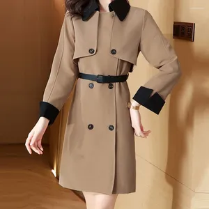 Abiti casual Evnisi Donne Vintage COLLARE VINCITO DOPPIO VETTO DOPPIO SETTO SET IN INVERNO AUTOTUNGO INVERNO ELEGENTE DI CINGHE