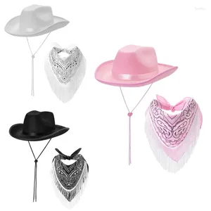 Boinas de bosques de caça de cowgirl de lenço com lenço de desbaste de figuras de desbaste de festas