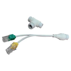 2024 Adaptador de divisor de PoE Ethernet One Cabo de rede Duas câmeras Conversor de conectores de combinador de câmera Switch2.Para o divisor de câmera Ethernet