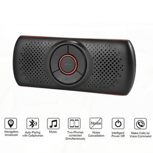 Kit de carro compatível com Wireless Bluetooth Conjunto de kits de viva-voz HandsFree Pultiproint Sun Visor Speaker para smartphones do telefone Carro B-T