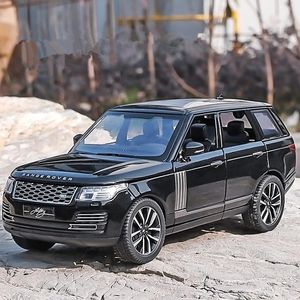 132 Range Rover Sports SUV Eloy Metal Car Model Diecasts Offroad Vehicles Car Model Sound and Light Collection Kids Toys Gift 240409