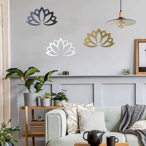 Estatuetas decorativas metal lotus flor arte escavada sinais para decoração de quarto de casa fazenda pátio pátio cerca de detalhes