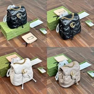 10A Top Quality marmont mini womens one shoulder crossbody bag grain leather chain bag Flower flip bag Puff Backpack Compact and versatile clutch tote satchel wallet