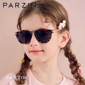 PARZIN Polarized Child Sunglasses UV 400 Vintage Kids Sun Glasses Boys Girls Shades d2005 240419