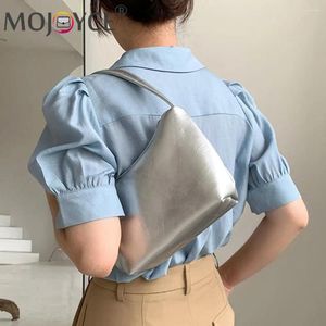 Shoulder Bags Women Simple Armpit Bag Large Capacity PU Underarm Chic Hobo Solid Color Stylish Handbags Trendy Shopping