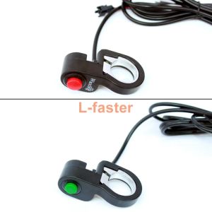 Lichter Elektrik Bike Light Taste Schalter Elektrischer Roller Hornknopf Schalter Elektrischer Schalter für Scheinwerfer- oder Hornwuxing -Taste SCHWICTH