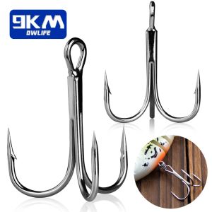 Tillbehör Fiske Treble Hooks 25 ~ 50 st Brabed Sharp Triple Sea Fishing Hooks Hard Lurs for Freshwater Saltwater Fishing Accessories