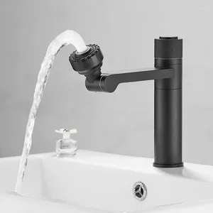 Banyo Lavabo Muslukları Havza Musluk Banyosu 1080 ° Döner Pirinç Şerit/Siyah Tek Sap ve Soğuk Musluk Mixer Aerator 2 1