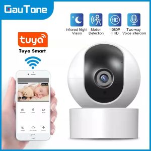 Monitora l'attività della telecamera di sorveglianza gautone avvisioni notturne visione baby monitor 1080p telecamera IP wifi per tuya smart life pg107 pg103