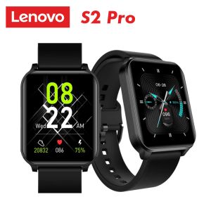 Armband 2021 Ny Lenovo S2 Pro Smart Armband Band 1.69 tum pekskärm Thermometer Waterproof Fitness Tracker Sleep Heart Rate Monitor