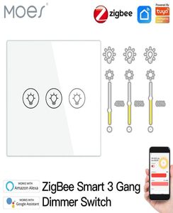 Zigbee Multigang Smart Light Dimmer Switch Independent Controle Tuya App Control funciona com Alexa Google Home 123 Gang2584735