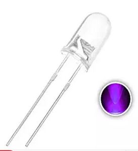 100pcs Ultra Bright 5mm LED Light Emitting Diode Lamp Purple UV Ultraviolet 395nm Water Clear Lens Round Transparent5646269