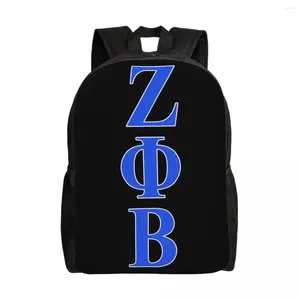 حقيبة الظهر ثلاثية الأبعاد الطباعة Zeta Phi Beta for Boys Girls College College School Facs Women Men Bookbag تناسب 15 بوصة كمبيوتر محمول