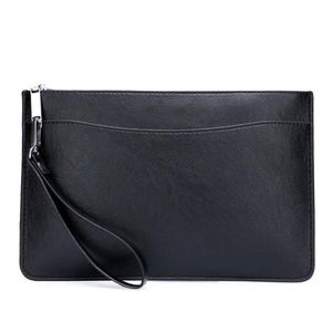 Fashionable Men's Plaid Bag High Quality Pu Leather Handbag Large Capacity Envelope Bagss Casual Clutch Men'ss Clutchs S221F