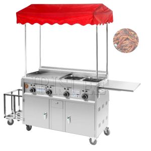 Bar Hot Selling Fast Food Trailer Street Mobile Kitchen Snack Cart till salu