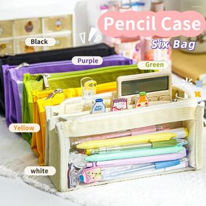 Creative Cute Pencil Case Kids Storage Pen Bag Stor kapacitet Stationer Box School Office Supplies