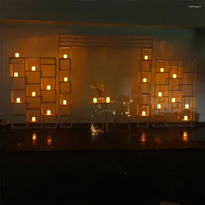 Party Decoration Wedding Decorations 3st Luxury 2.4/1.8m Frame Arch Candle Stands For Event Backdrop Decor Props Support Customized